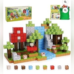 Crtynell 100PCS Magnetic Blocks-Build Magnet World Set for Boys & Girls Age 3-5